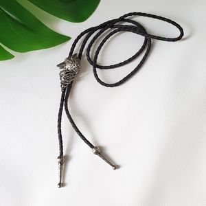 Wolf Western Bolo Tie Hat Necklace Accessory